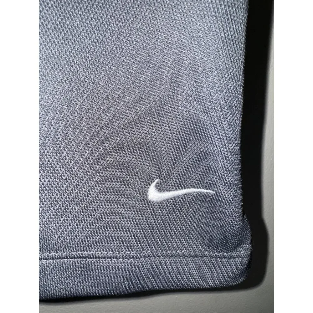 NIKE Golf Dri Fit Solid Gray Polo Size XL Short Sleeve Parish Brewing Co Women